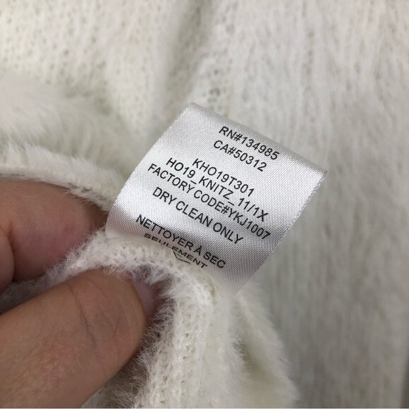 For Love & Lemons Knitz Myriam Turtleneck Mohair Sweater White Small - Picture 7 of 9